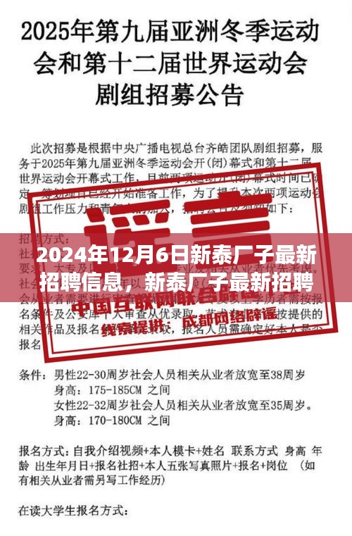 新泰厂子最新招聘信息下的职场机遇与挑战深度解析