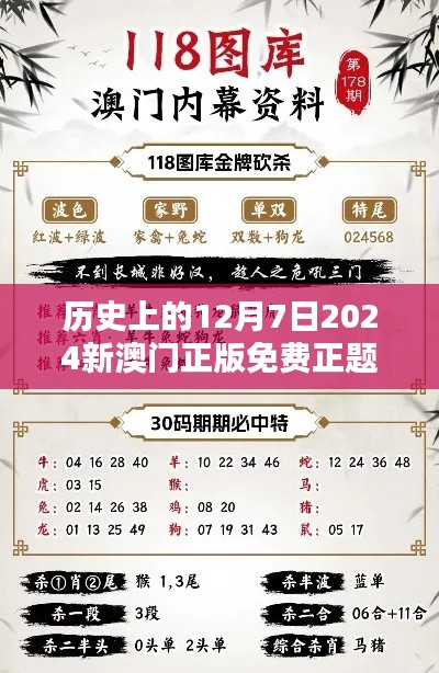 历史上的12月7日2024新澳门正版免费正题