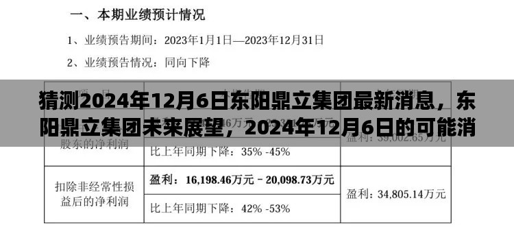 2024年12月6日东阳鼎立集团展望与最新消息预测