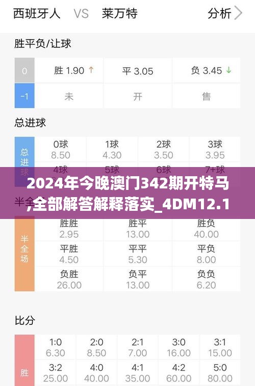 2024年今晚澳门342期开特马,全部解答解释落实_4DM12.121