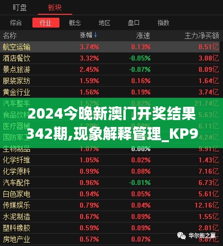 2024今晚新澳门开奖结果342期,现象解释管理_KP9.794