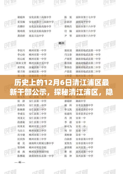 清江浦区干部公示与老街巷特色小店探秘，历史上的12月6日揭秘