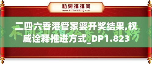 二四六香港管家婆开奖结果,权威诠释推进方式_DP1.823