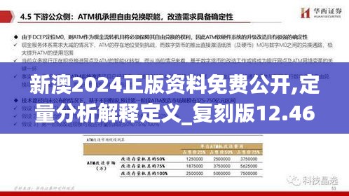 新澳2024正版资料免费公开,定量分析解释定义_复刻版12.467