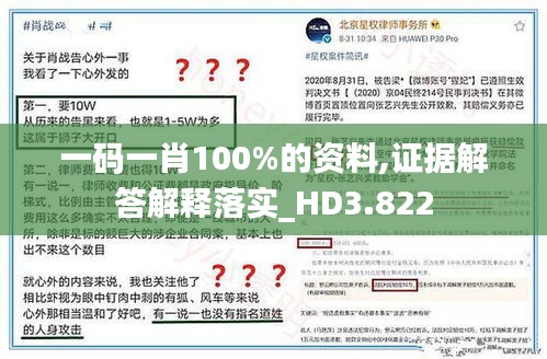 一码一肖100%的资料,证据解答解释落实_HD3.822