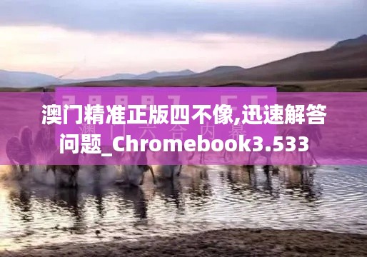 澳门精准正版四不像,迅速解答问题_Chromebook3.533