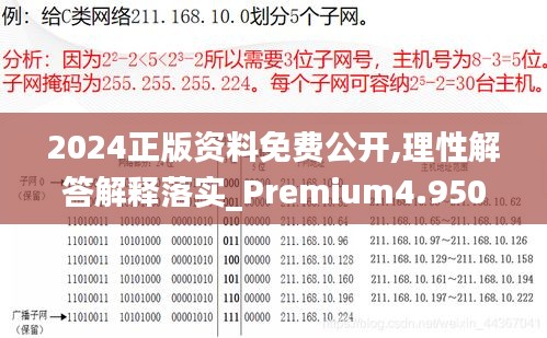 2024正版资料免费公开,理性解答解释落实_Premium4.950