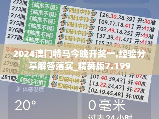 2024澳门特马今晚开奖一,经验分享解答落实_精英版7.199