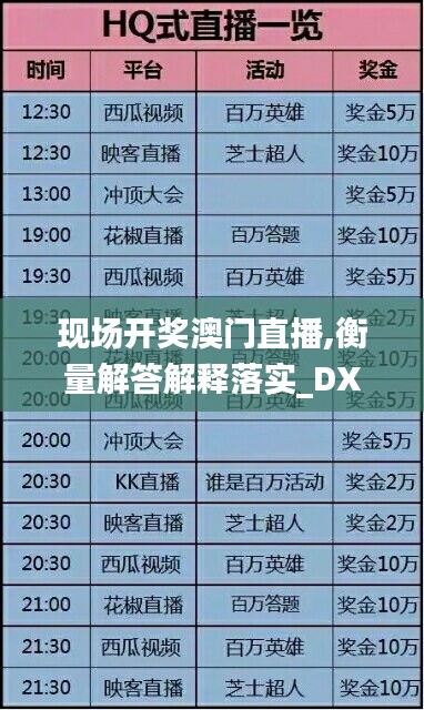 现场开奖澳门直播,衡量解答解释落实_DX版6.883