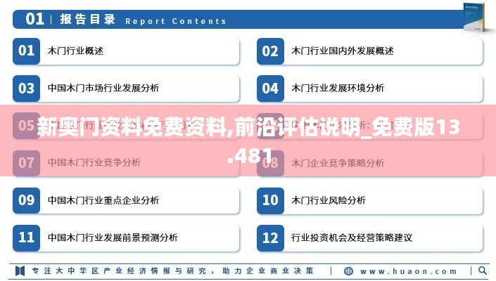 新奥门资料免费资料,前沿评估说明_免费版13.481