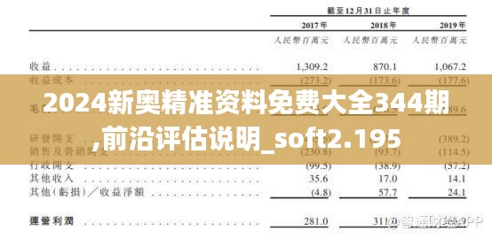 2024新奥精准资料免费大全344期,前沿评估说明_soft2.195