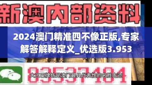 2024澳门精准四不像正版,专家解答解释定义_优选版3.953