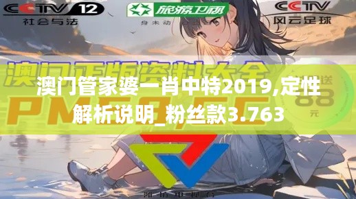 澳门管家婆一肖中特2019,定性解析说明_粉丝款3.763