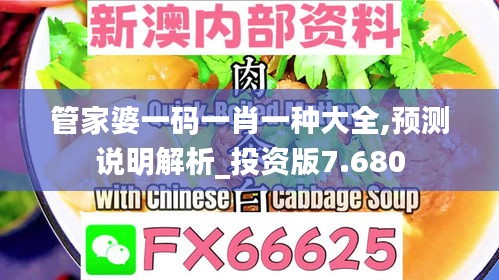 管家婆一码一肖一种大全,预测说明解析_投资版7.680