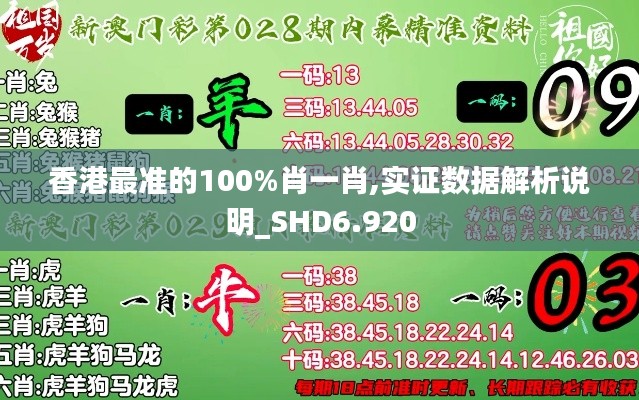 香港最准的100%肖一肖,实证数据解析说明_SHD6.920