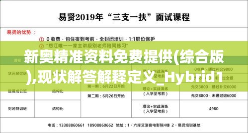 新奥精准资料免费提供(综合版),现状解答解释定义_Hybrid10.430