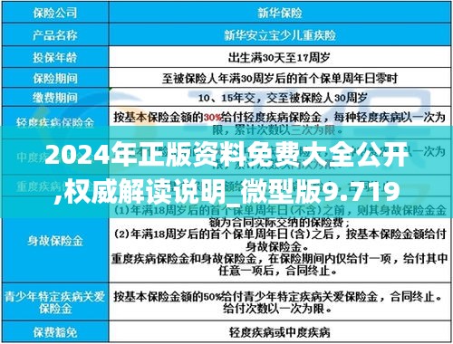 2024年正版资料免费大全公开,权威解读说明_微型版9.719