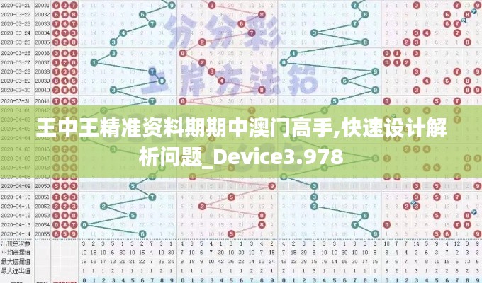 王中王精准资料期期中澳门高手,快速设计解析问题_Device3.978