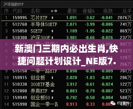 新澳门三期内必出生肖,快捷问题计划设计_NE版7.463