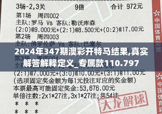 2024年347期澳彩开特马结果,真实解答解释定义_专属款110.797