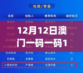 12月12日澳门一码一码100准确,仿真技术实现_豪华版1.857