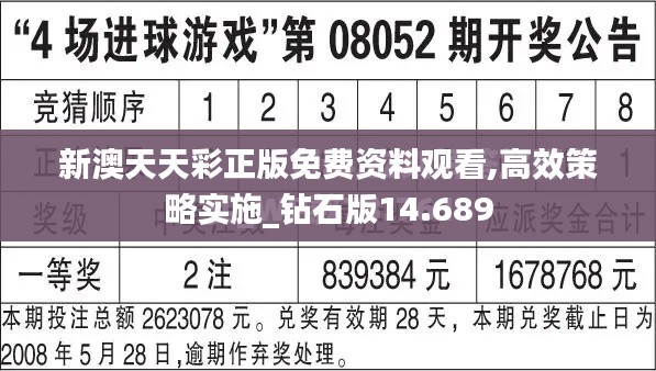 新澳天天彩正版免费资料观看,高效策略实施_钻石版14.689