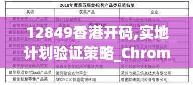 12849香港开码,实地计划验证策略_ChromeOS3.497