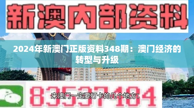 2024年新澳门正版资料348期：澳门经济的转型与升级