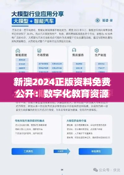 新澳2024正版资料免费公开：数字化教育资源的春天