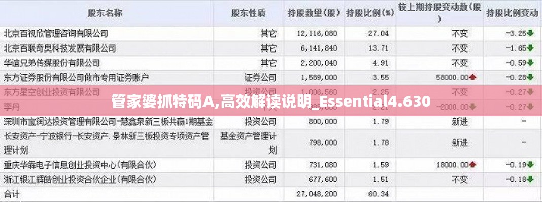 管家婆抓特码A,高效解读说明_Essential4.630