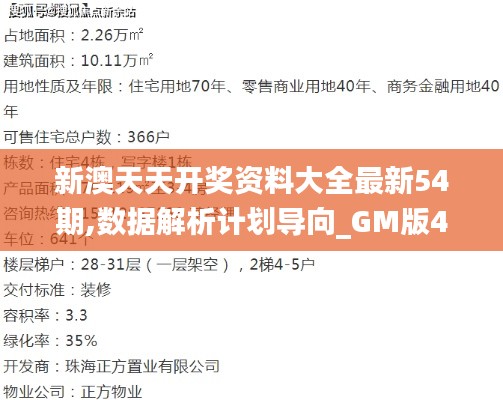 新澳天天开奖资料大全最新54期,数据解析计划导向_GM版4.681