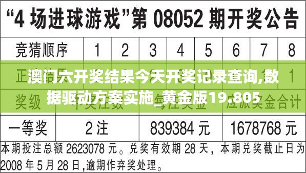 澳门六开奖结果今天开奖记录查询,数据驱动方案实施_黄金版19.805