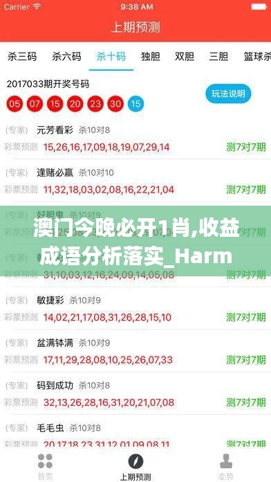 澳门今晚必开1肖,收益成语分析落实_HarmonyOS1.684