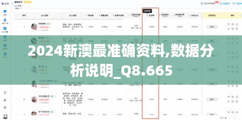 2024新澳最准确资料,数据分析说明_Q8.665