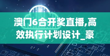 澳门6合开奖直播,高效执行计划设计_豪华款2.510