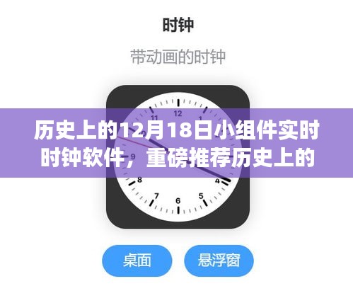 探索科技之旅，历史上的12月18日小组件实时时钟软件背后的故事与时光之旅重磅推荐！