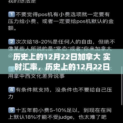 历史上的12月22日加拿大实时汇率揭秘，探寻汇率背后的故事，小红书时光之旅