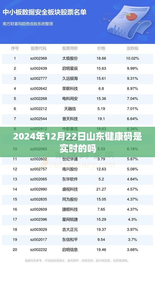 山东健康码实时更新情况解析，最新动态与实时性探讨