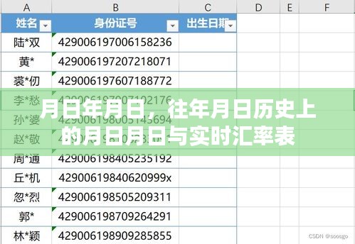 历史汇率表与实时汇率对比，月日月日的汇率变迁