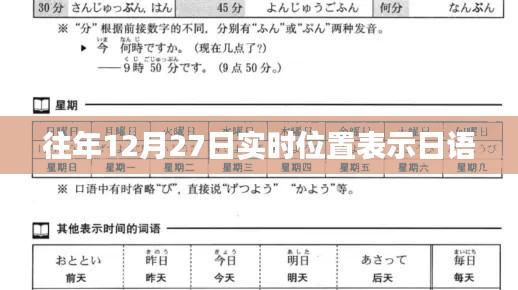 日语实时位置表示方法，往年12月27日解析