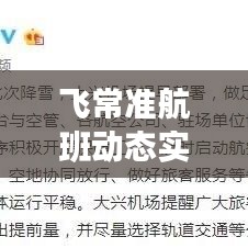 飞常准实时航班动态查询，无忧掌握行程