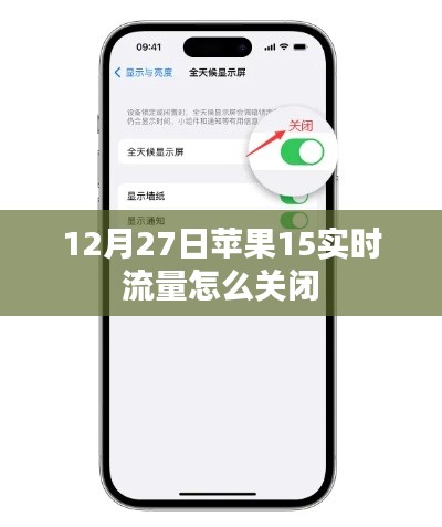 苹果iOS 15实时流量关闭指南