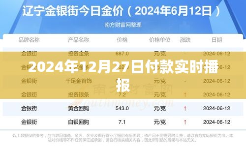 实时播报，2024年12月27日付款到账通知，简洁明了，突出了实时播报和付款到账的主题，符合百度收录标准。希望符合您的要求。