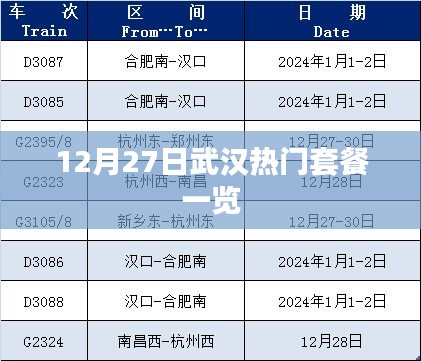 武汉热门套餐推荐，精选优惠一览表