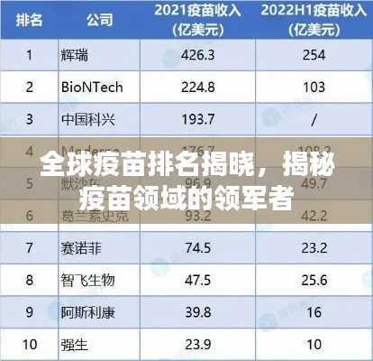 全球疫苗排名揭晓，揭秘疫苗领域的领军者