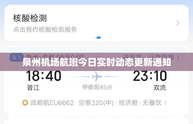 泉州机场航班今日实时动态更新通知