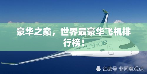 豪华之巅，世界最豪华飞机排行榜！