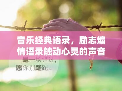 音乐经典语录，励志煽情语录触动心灵的声音