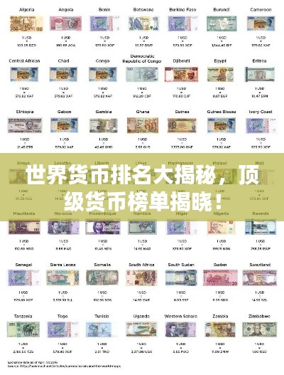 世界货币排名大揭秘，顶级货币榜单揭晓！