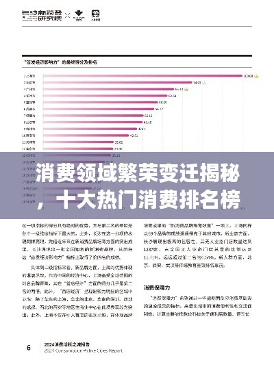消费领域繁荣变迁揭秘，十大热门消费排名榜单！